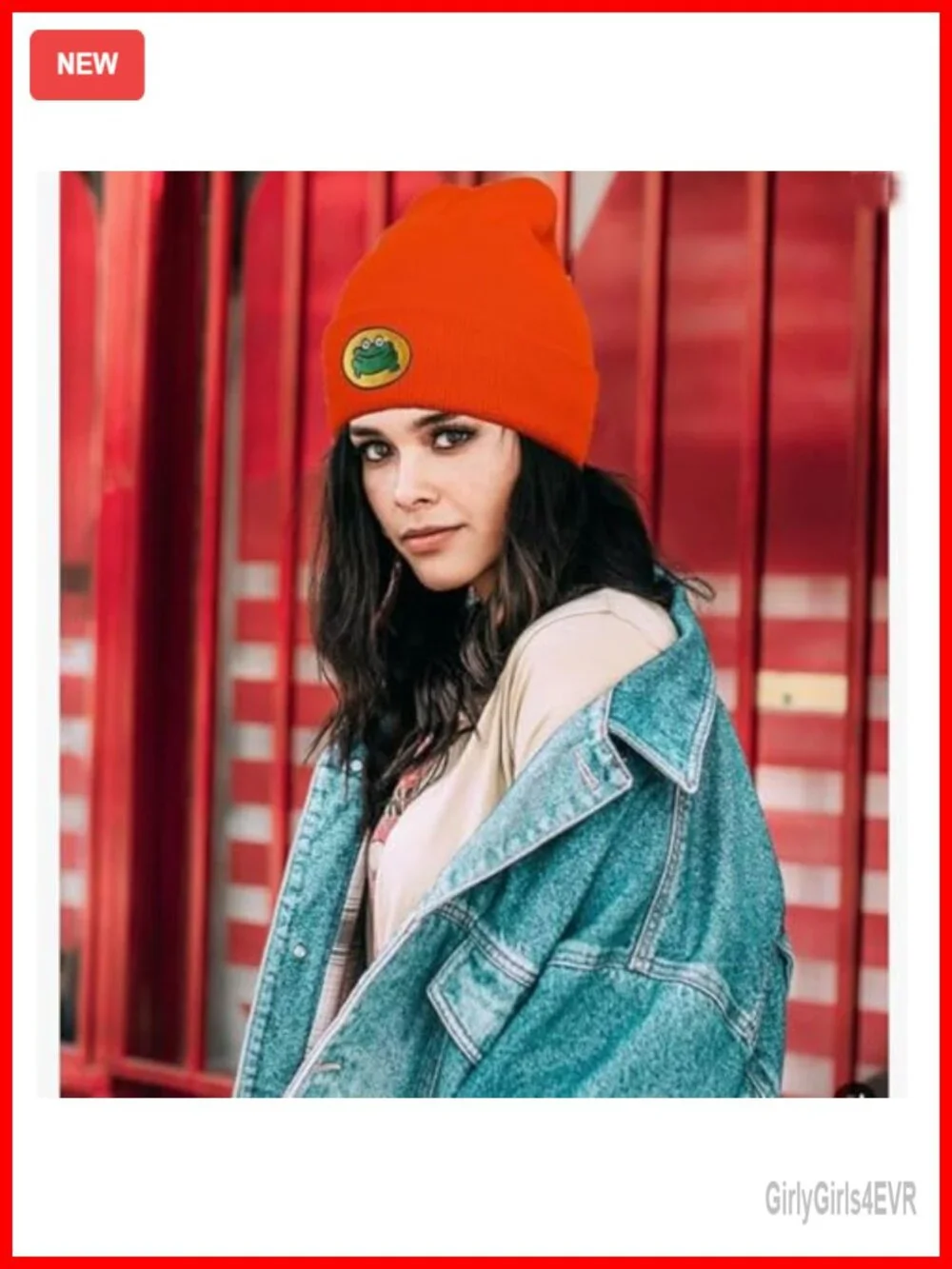 Unisex Cartoon Frog Beanie Hat Novelty Knitted Skull Cap